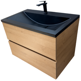 Мебел за баня с две чекмеджета светло дърво Mila 70 OAK Corbridge B